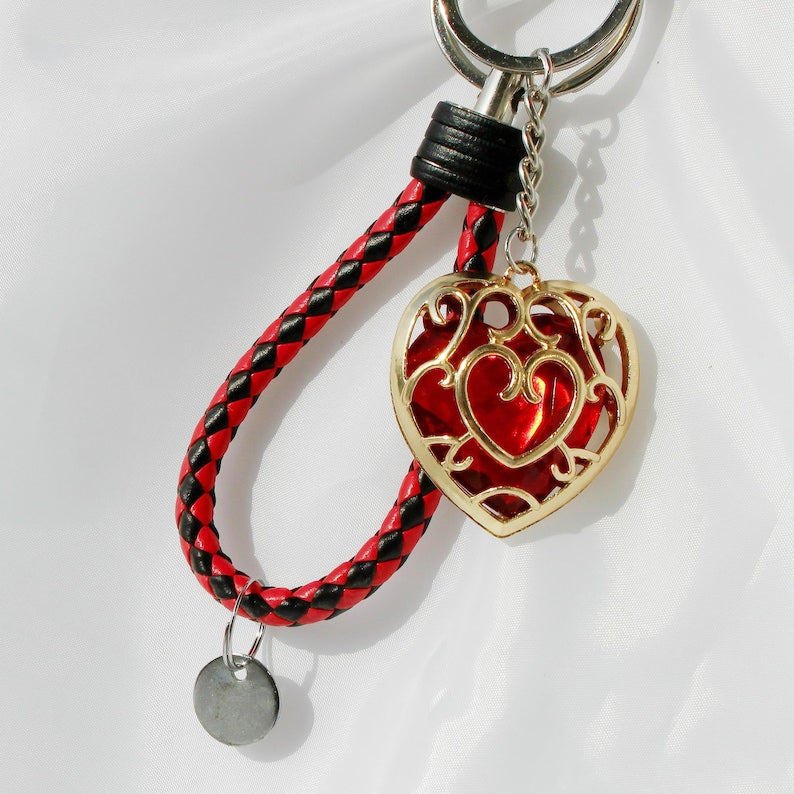 The Legend of Zelda Keychain Set Sheikah Slate Heart Container Hylian Shield Fanmade Acrylic Charms detail image 1