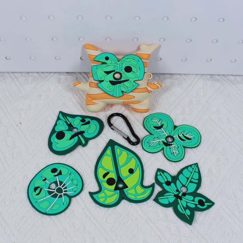 The Legend of Zelda Korok AirPods Case YAHAHA 6 Leaf Mask Silicone Earphone Cover Fanmade