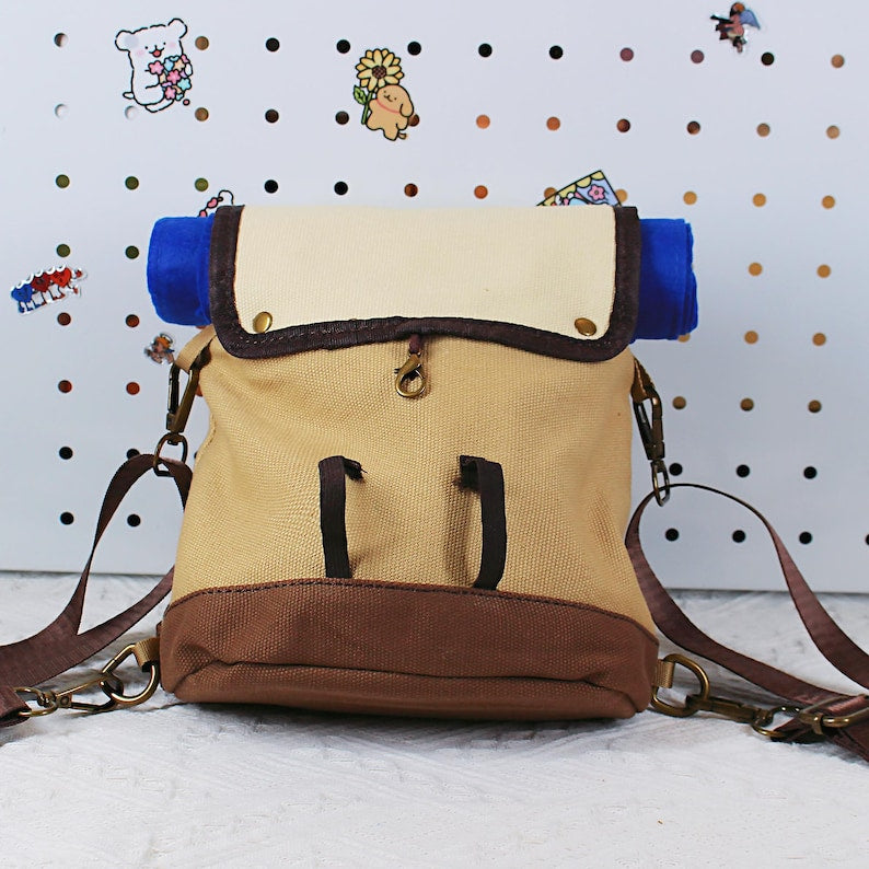 The Legend of Zelda Korok Mini Backpack YAHAHA Canvas Bag Fanmade Hyrule Forest Spirit Zelda Gift detail image 3