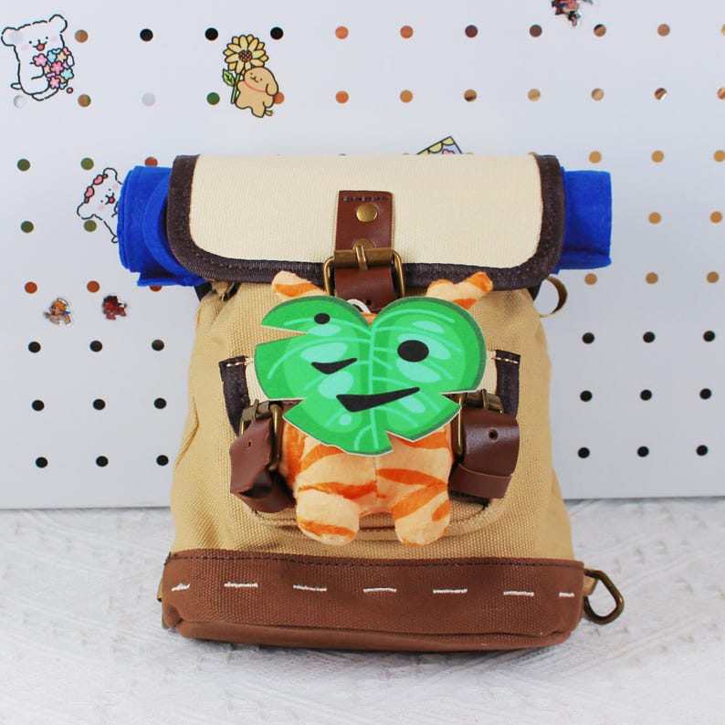 The Legend of Zelda Korok Mini Backpack YAHAHA Canvas Bag Fanmade Hyrule Forest Spirit Zelda Gift detail image 4