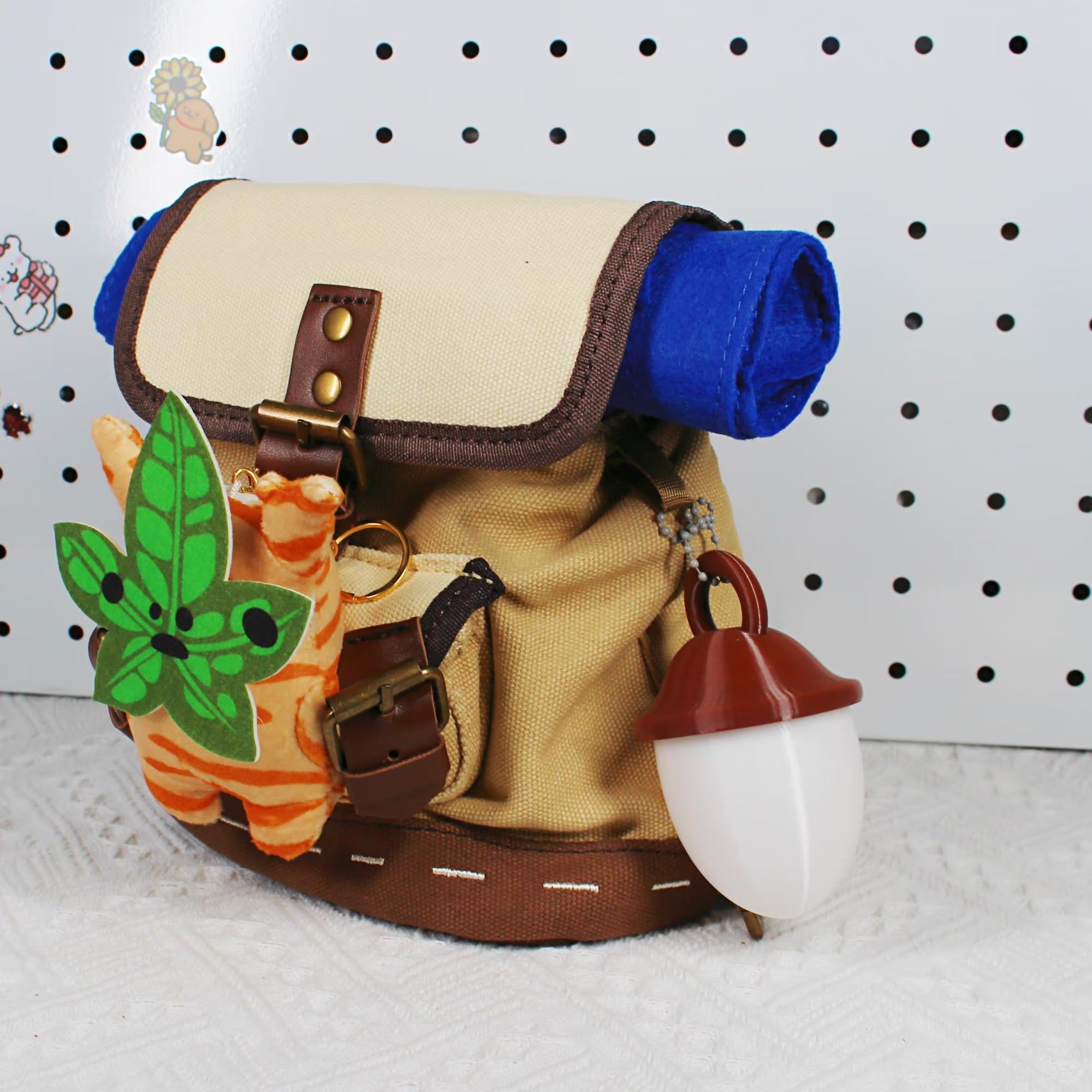 The Legend of Zelda Korok Mini Backpack YAHAHA Canvas Bag Fanmade Hyrule Forest Spirit Zelda Gift detail image 7
