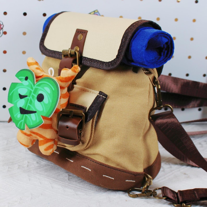 The Legend of Zelda Korok Mini Backpack YAHAHA Canvas Bag Fanmade Hyrule Forest Spirit Zelda Gift detail image 1