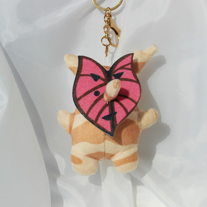 The Legend of Zelda Korok Squishy Plush Keychain YAHAHA Interchangeable Leaf Faces Handmade Fanmade Zelda Gift detail image 2