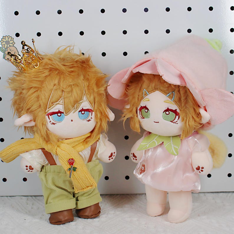 The Legend of Zelda Link & Zelda Plush Doll Set 8 Inch Poseable Chibi Fanmade Hyrule Gift detail image 1