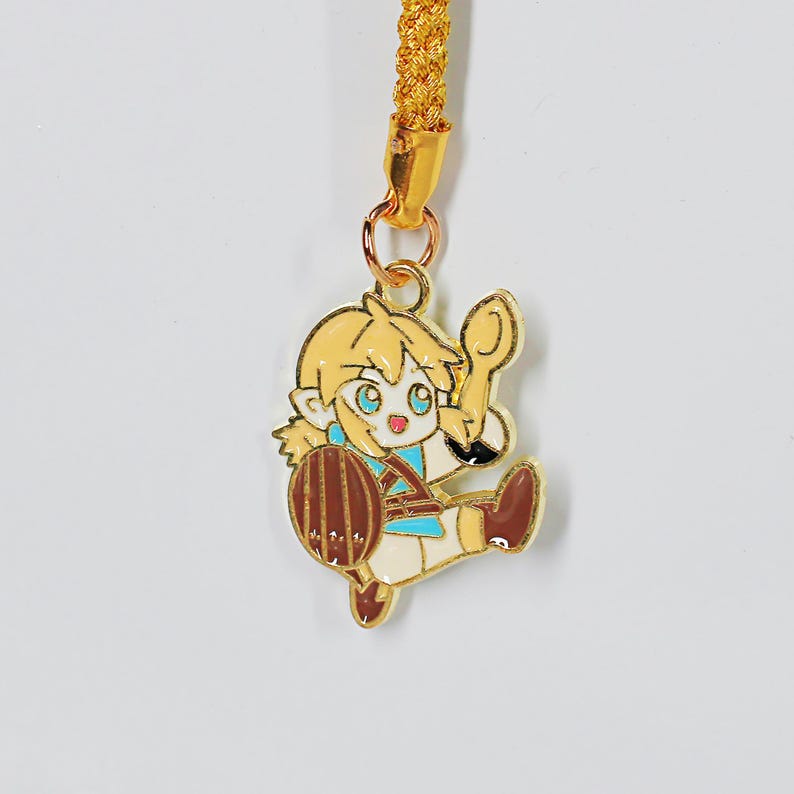 The Legend of Zelda Metal Keychain Set Link & Zelda Cute Cartoon Gold Charm Fanmade Gift Accessory detail image 2