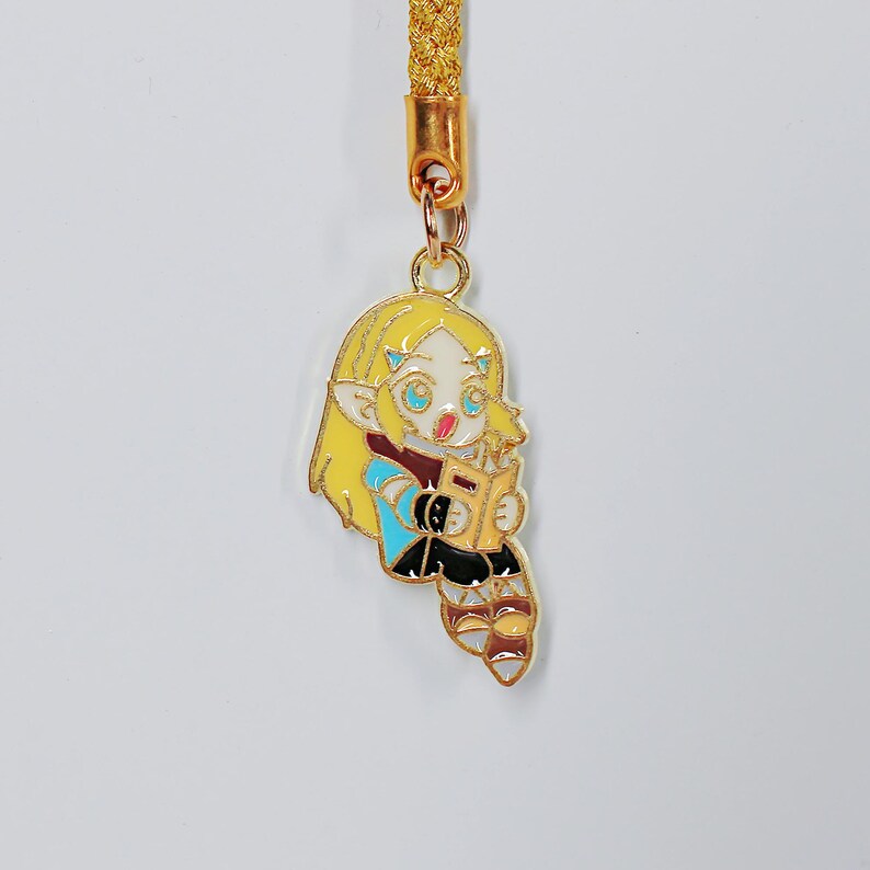 The Legend of Zelda Metal Keychain Set Link & Zelda Cute Cartoon Gold Charm Fanmade Gift Accessory detail image 5