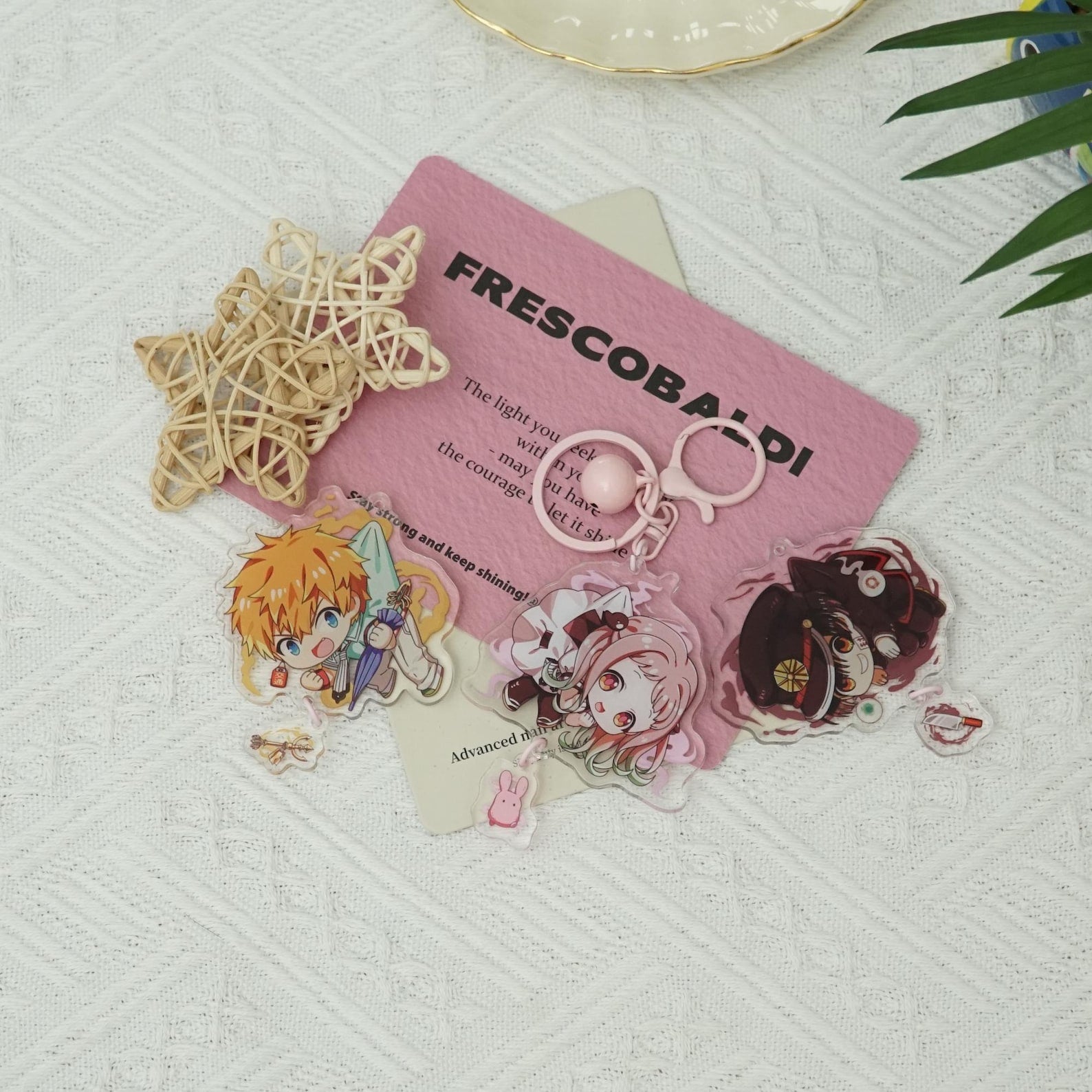 Toilet-Bound Hanako-kun Kawaii Acrylic Keychain Set Nene Hanako Kou Chibi Anime Charms Fanmade Gift detail image 1