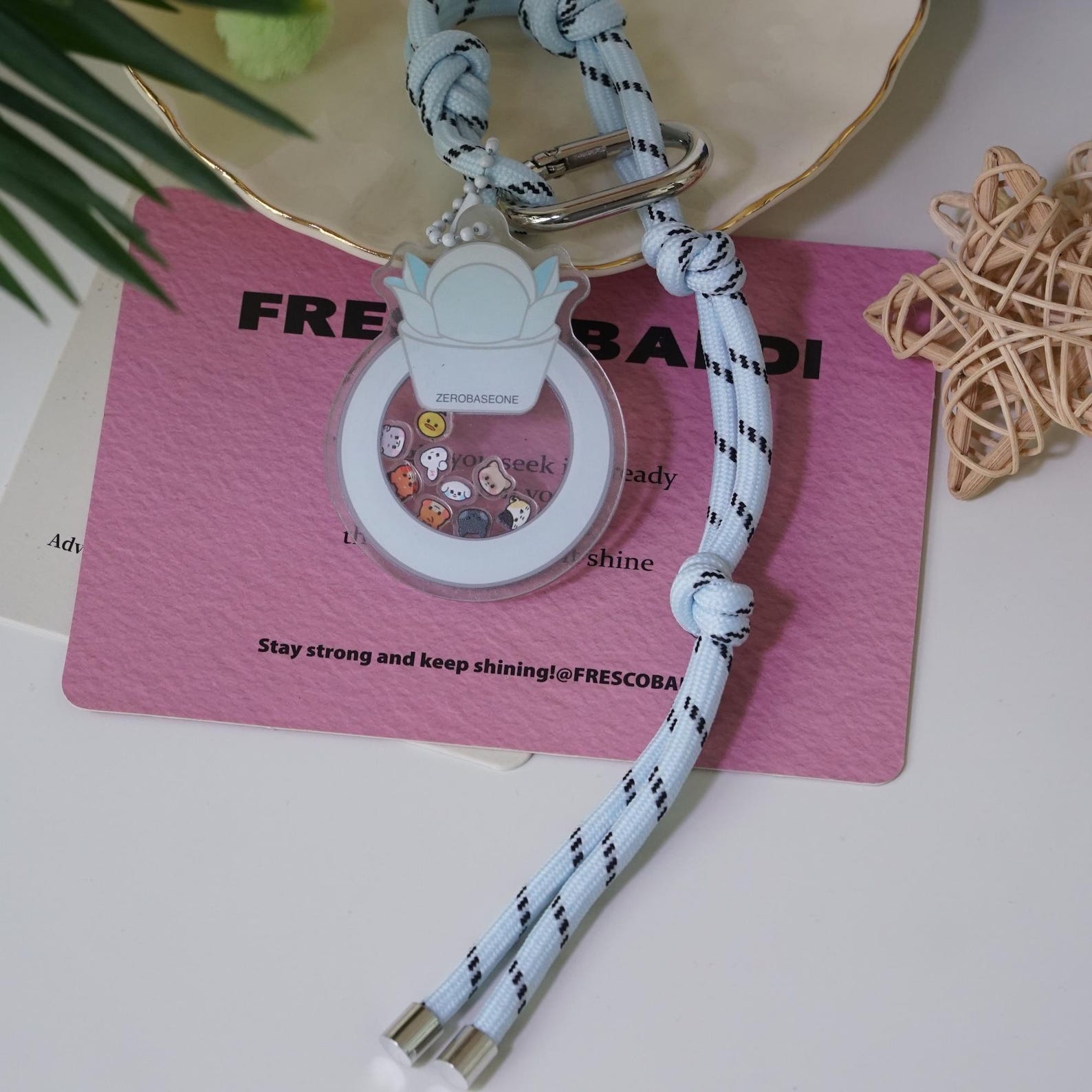ZEROBASEONE Zeroni Shaker Acrylic Keychain Diamond Moving Charm Kpop Fanmade Bag Accessory Gift ZEROSE Merch detail image 2