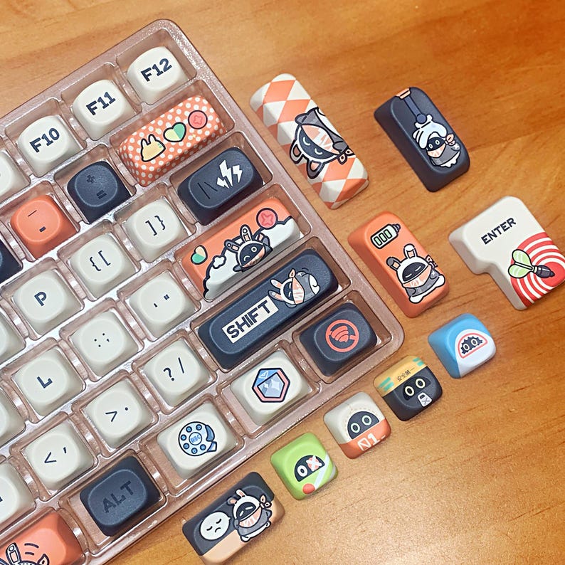 Zenless Zone Zero Bangboo Keycap Set 133 Keys Custom Keyboard Caps ZZZ Mechanical Keyboard Fanmade Gift Idea detail image 6