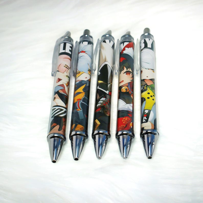 Zenless Zone Zero Black Gel Ink Pen Set 25 Characters Collection ZZZ Factions Smooth Writing Fanmade Stationery Gift detail image 2