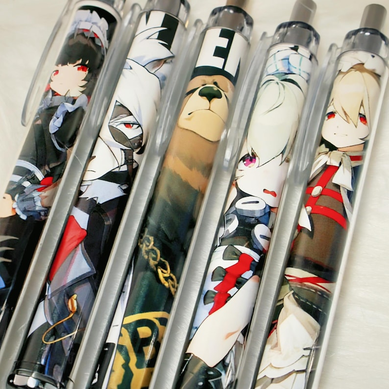 Zenless Zone Zero Black Gel Ink Pen Set 25 Characters Collection ZZZ Factions Smooth Writing Fanmade Stationery Gift detail image 5