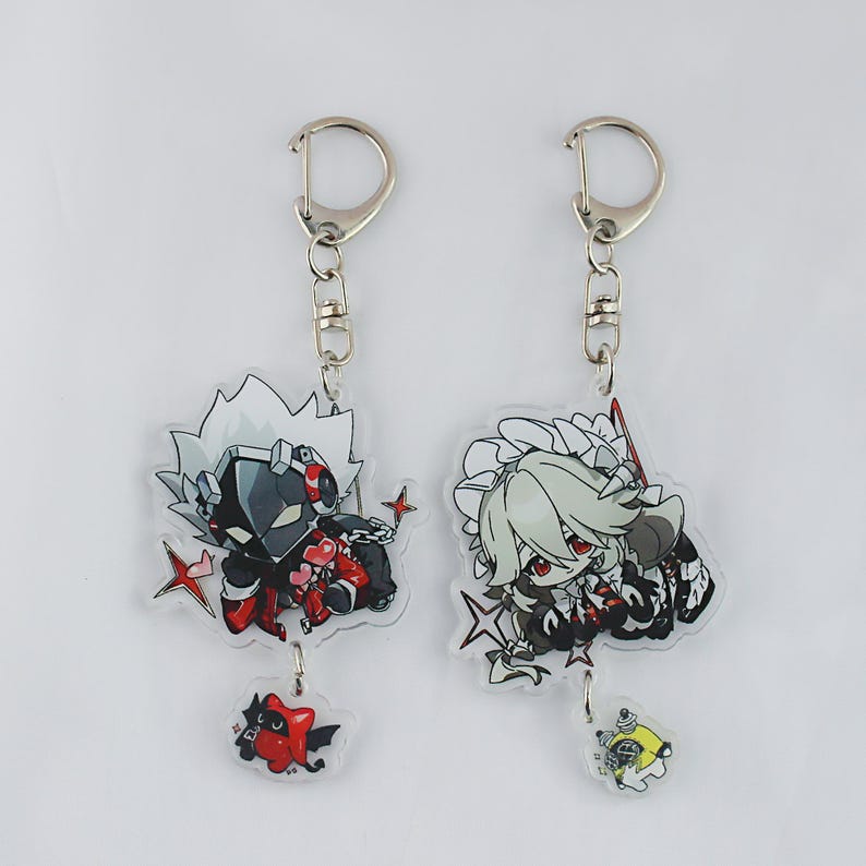 Zenless Zone Zero Chibi Keychain Set 12 Characters + Bangboo Buddies Acrylic ZZZ Fanmade Bag Charm Gift detail image 3