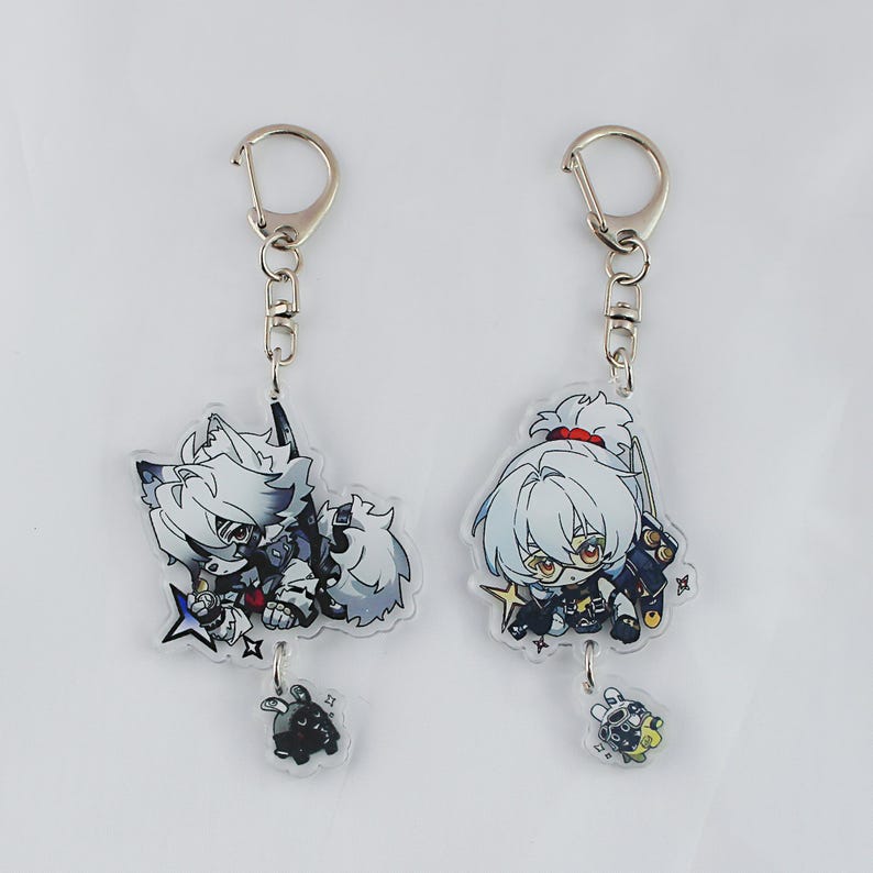 Zenless Zone Zero Chibi Keychain Set 12 Characters + Bangboo Buddies Acrylic ZZZ Fanmade Bag Charm Gift detail image 6